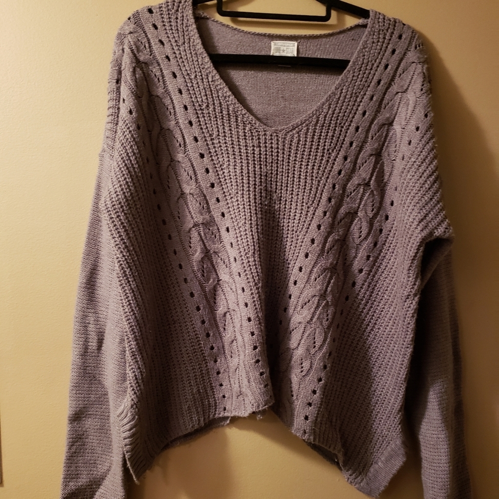Converse Gray Cableknit Sweater